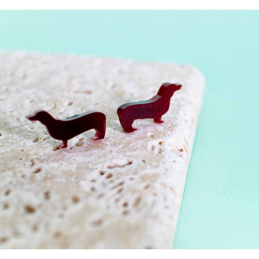 Dachshund sausage dog gift earrings 