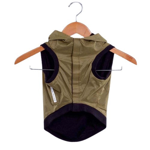 Velcro fastening sleeveless luxury dog jacket